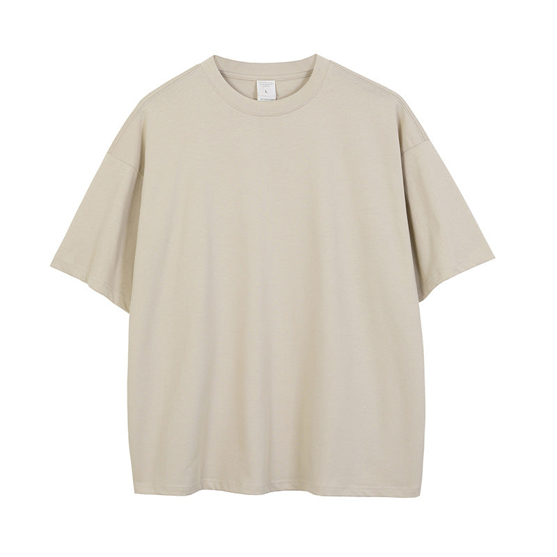 230g Heavyweight Tshirt Loose 100% Cotton Custom logo Streetwear Screen Printed High Quality Streetwear O-neck Men's T-shirts