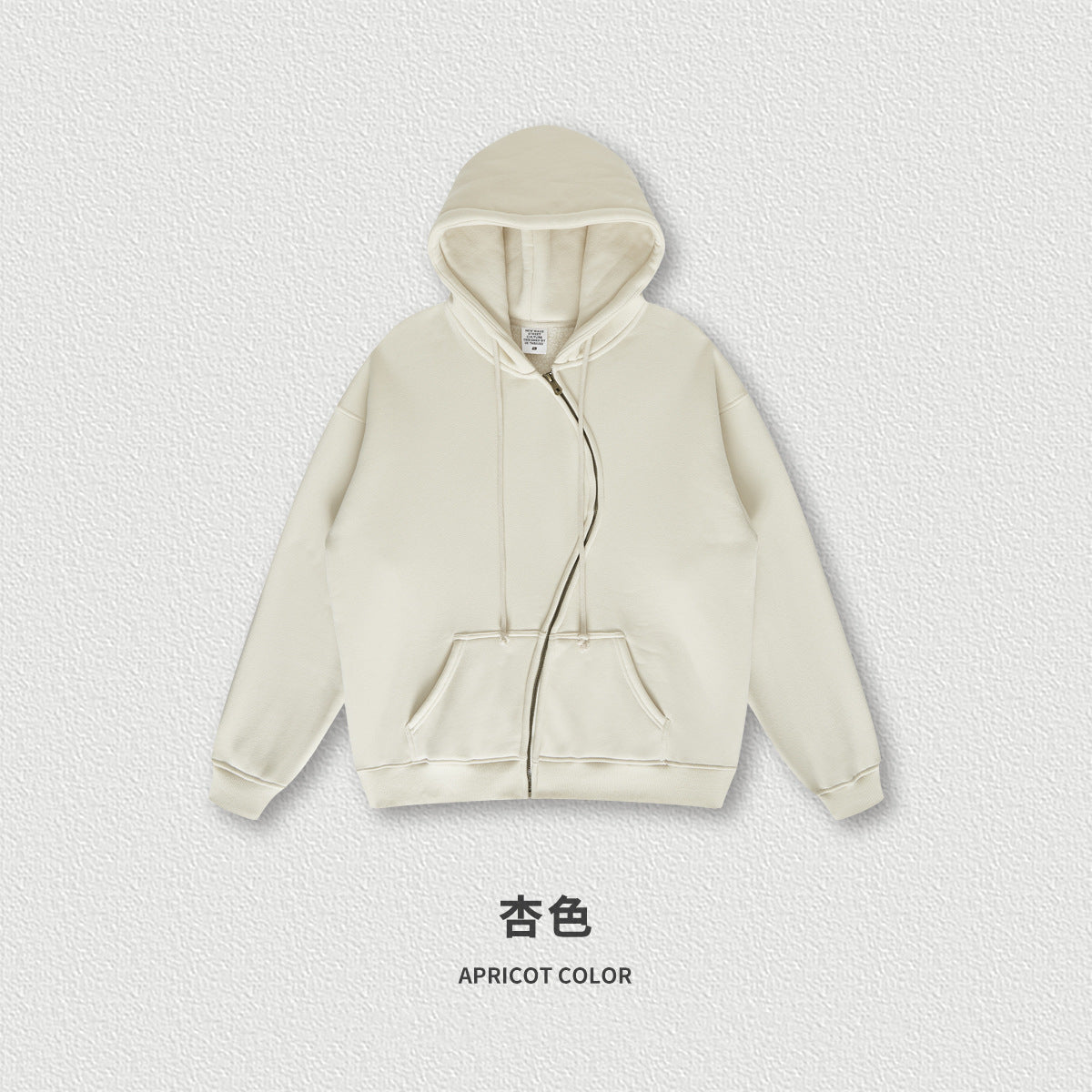 Heavyweight Custom S-shaped Zipper Fleece Loose Boxy Oversized Streetwear Drop Shoulder Fashion Sweaters and Hoodies