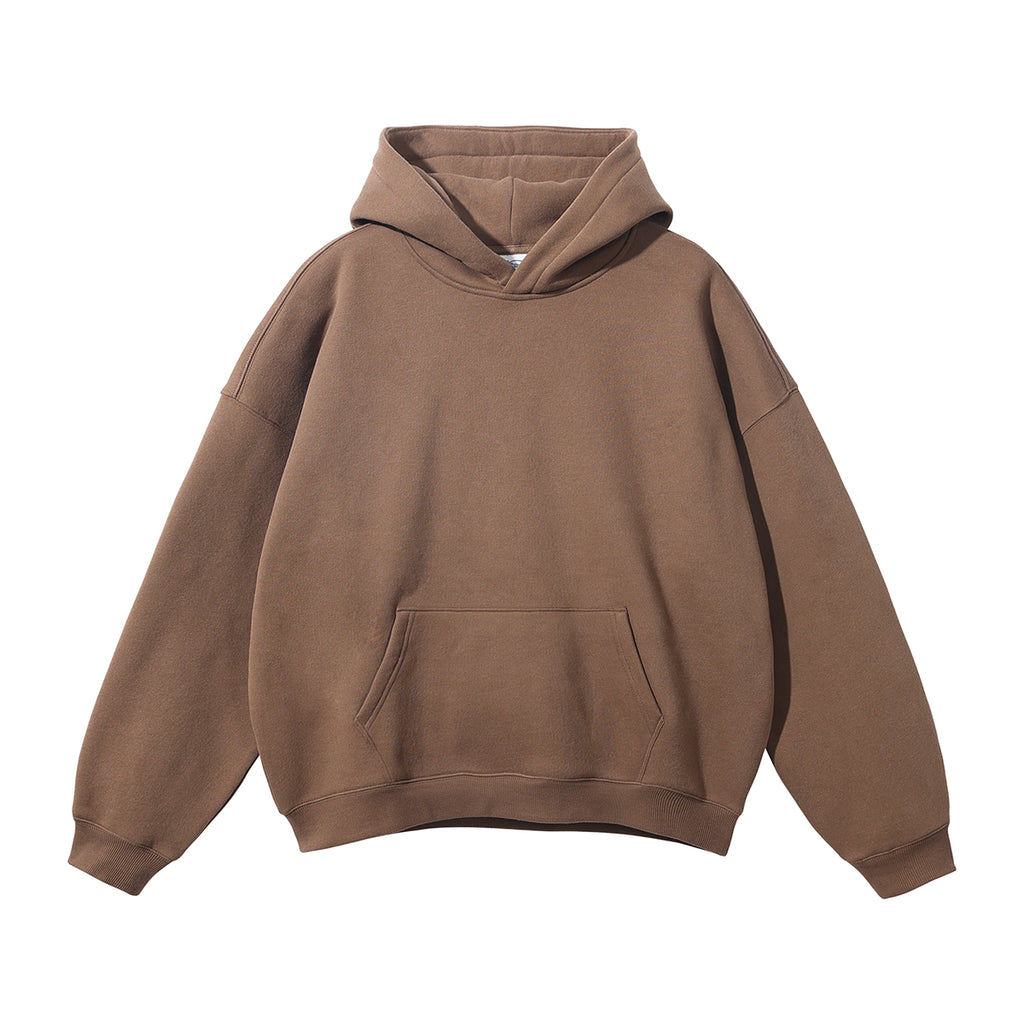 350g Men's Hoodies Streetwear High Quality 100% Cotton Pullover Distressed Drop Shoulder Wireless Wholesale Hoodies for Men