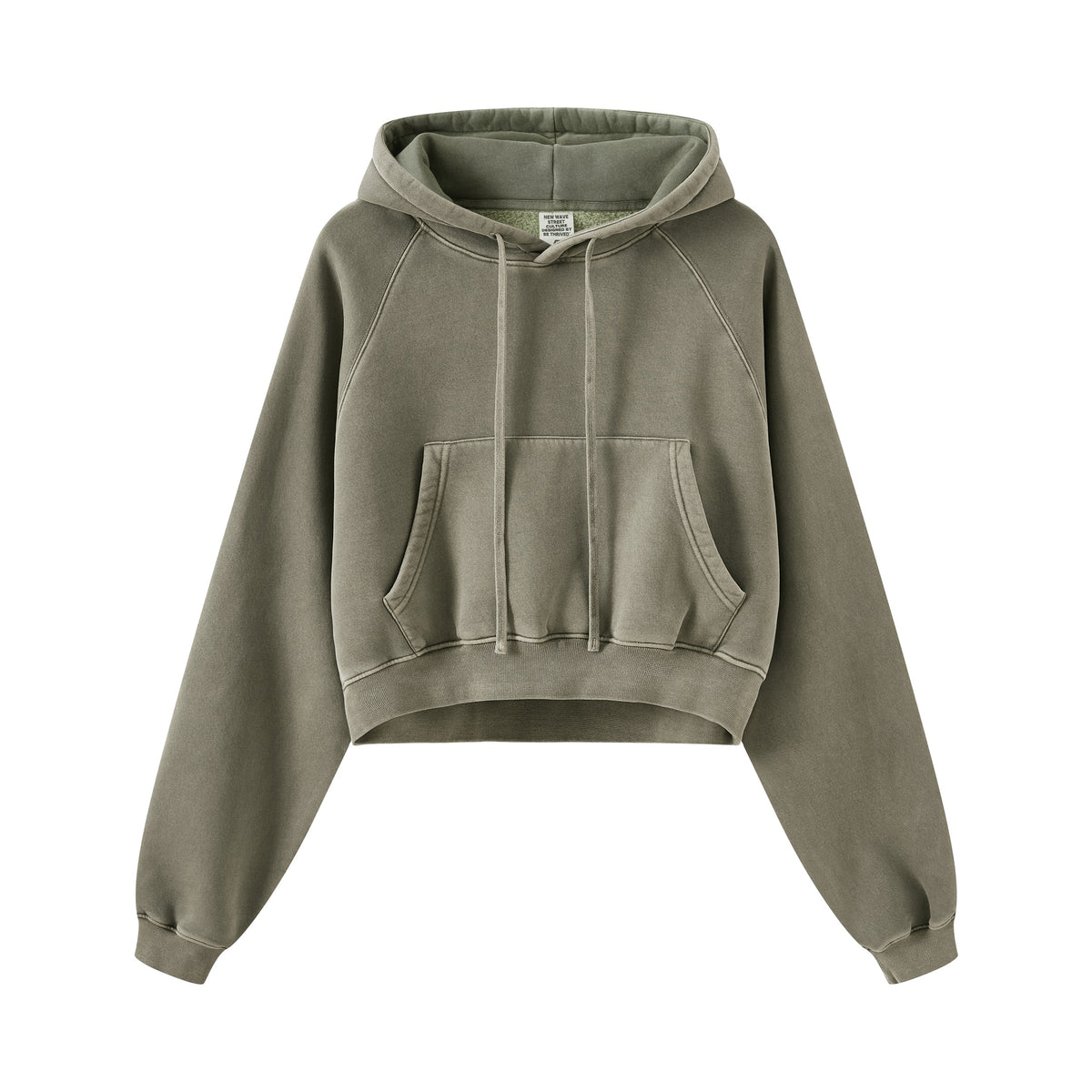 Wholesale 6 Color Washed Cropped Belly Baring Distressed Hoodie High Quality Plain Hoodie Fall and Winter Collection Hoodie