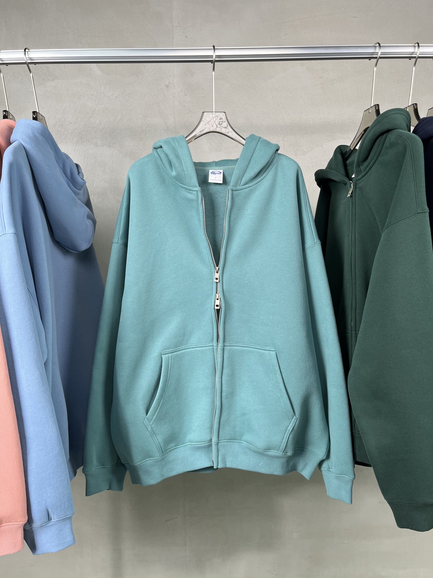 Drop Shoulder 100% Cotton Wireless Multicolored Puff Printing Unisex High Quality Patchwork Pullover Hoodie
