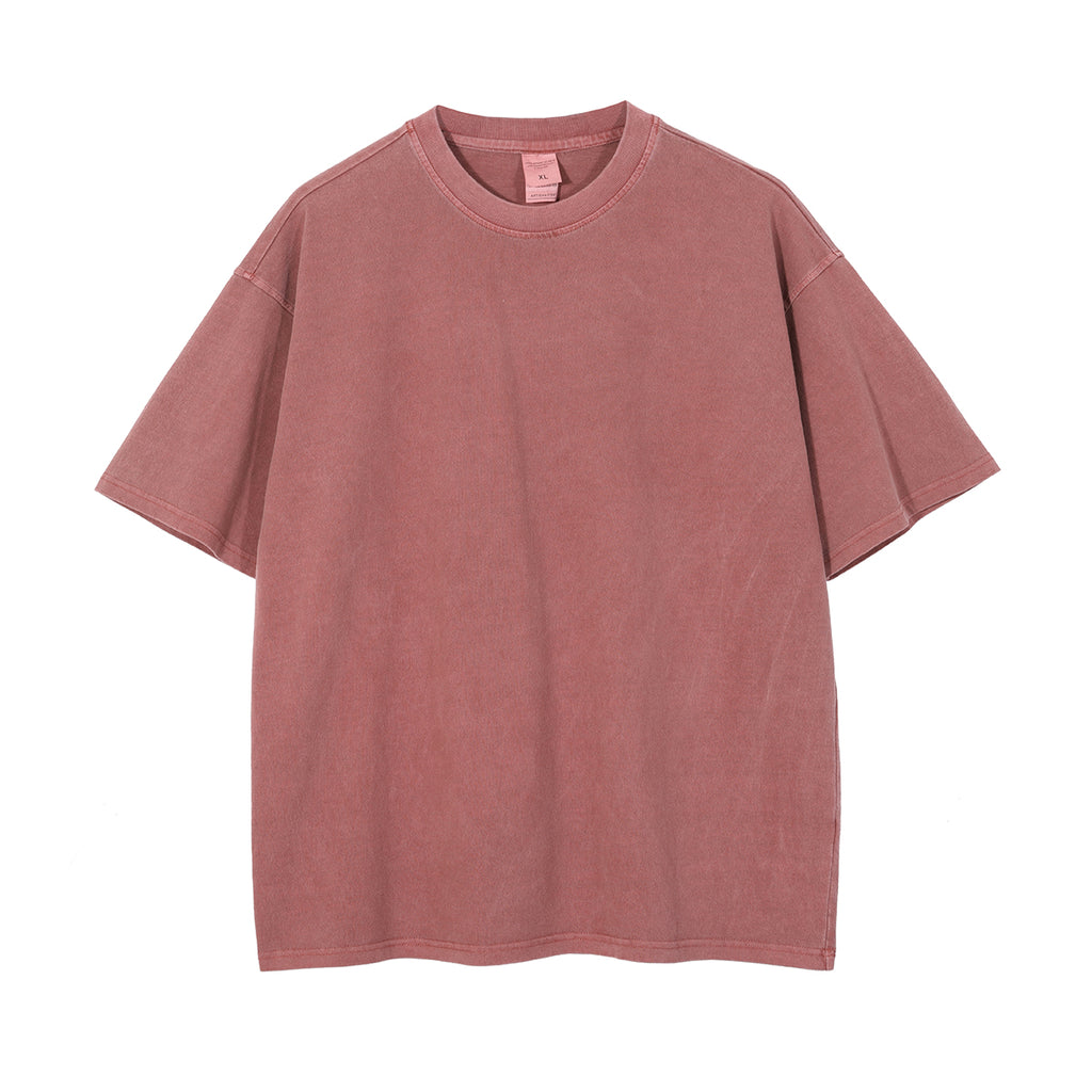 Streetwear 2026 Summer New Design T-shirts Custom Puff Printing High Quality Acid Wash Loose Vintage Wholesale Men's T-shirt