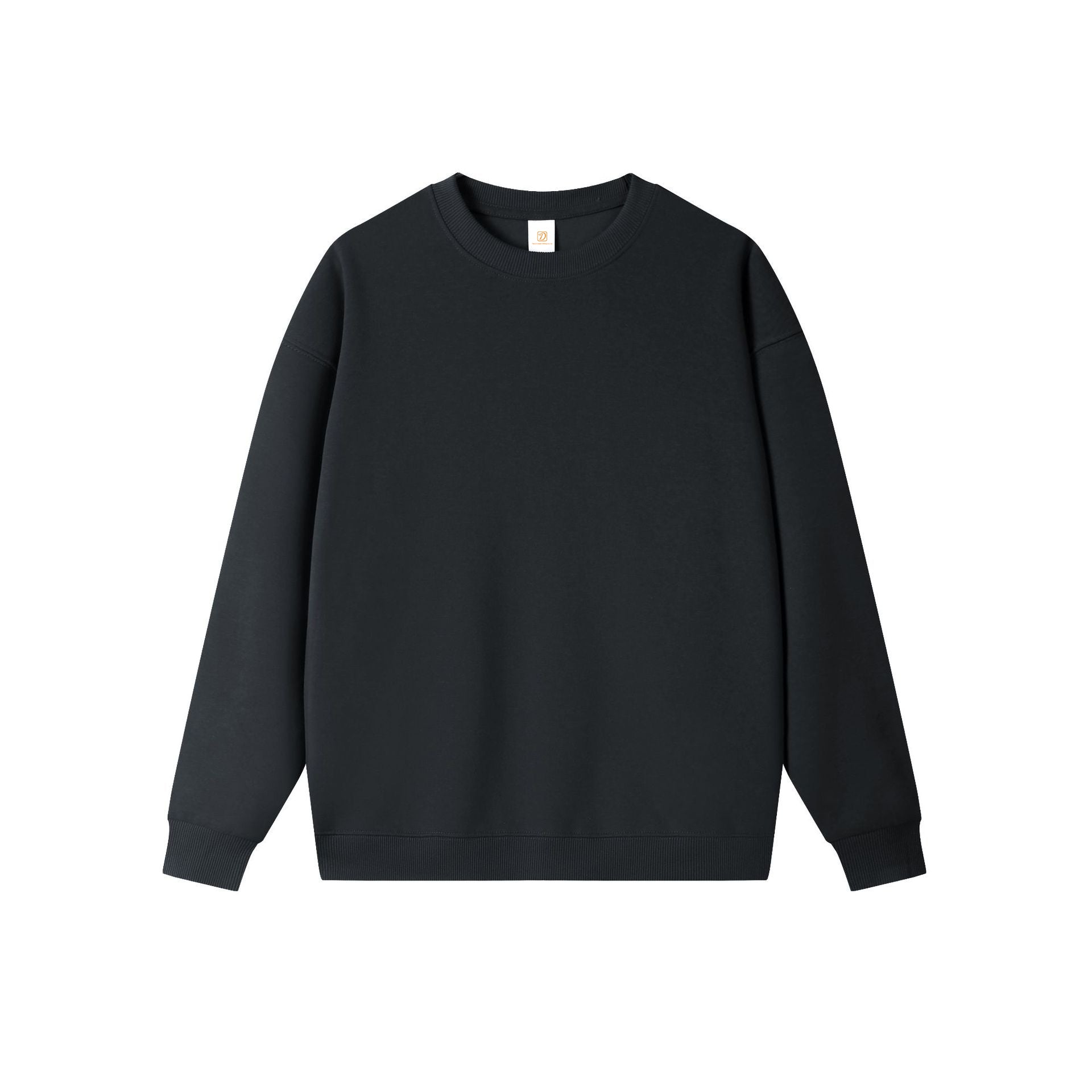 Plus Size Men's Hoodies Custom Crewneck Pure Color Patchwork Unisex High Quality Black Pullover Heavy Cotton Streetwear Hoodies