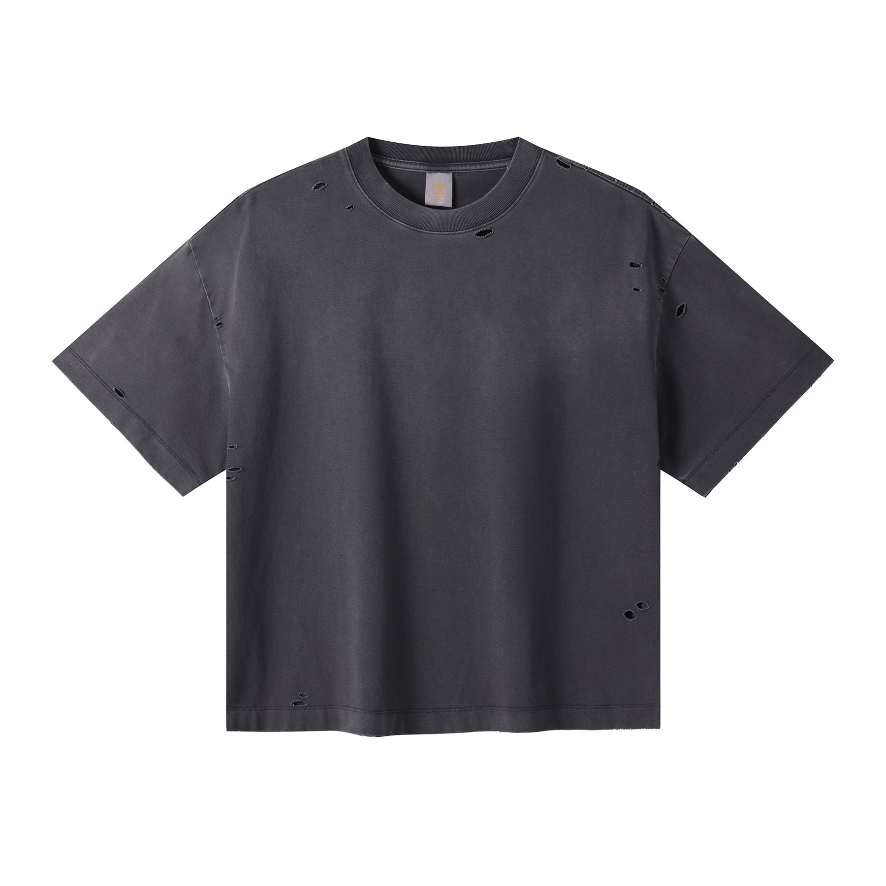 Heavyweight Tshirts Men's Custom logo Puff Printing Design High Quality Casual Vintage Washed O-neck Streetwear Cotton T-shirt