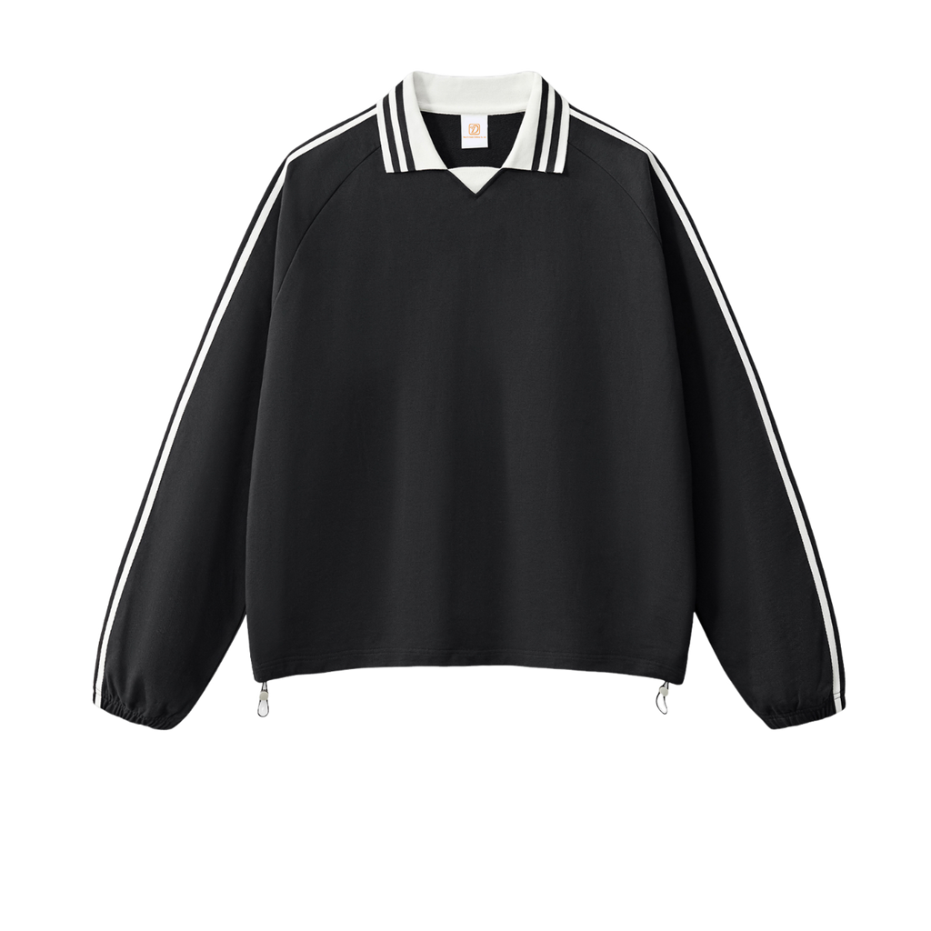 Custom logo 100% Cotton Heavyweight Unisex High Quality Streetwear Stand Collar Fashionable High Quality Polo Hoodies