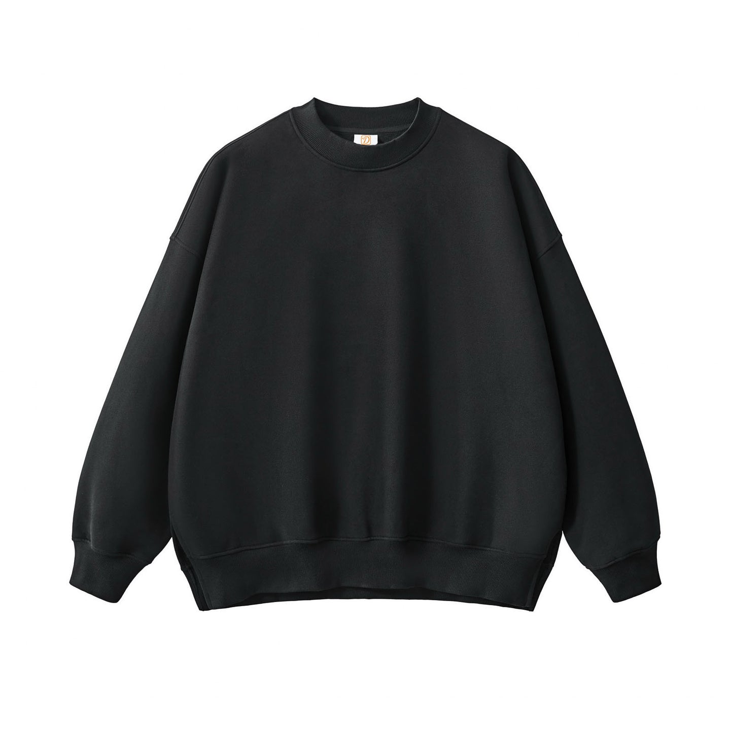 Wholesale Price Crewneck Pure Color Streetwear Fleece Unisex High Quality Custom Puff Printing Drop Shoulder Hoodie