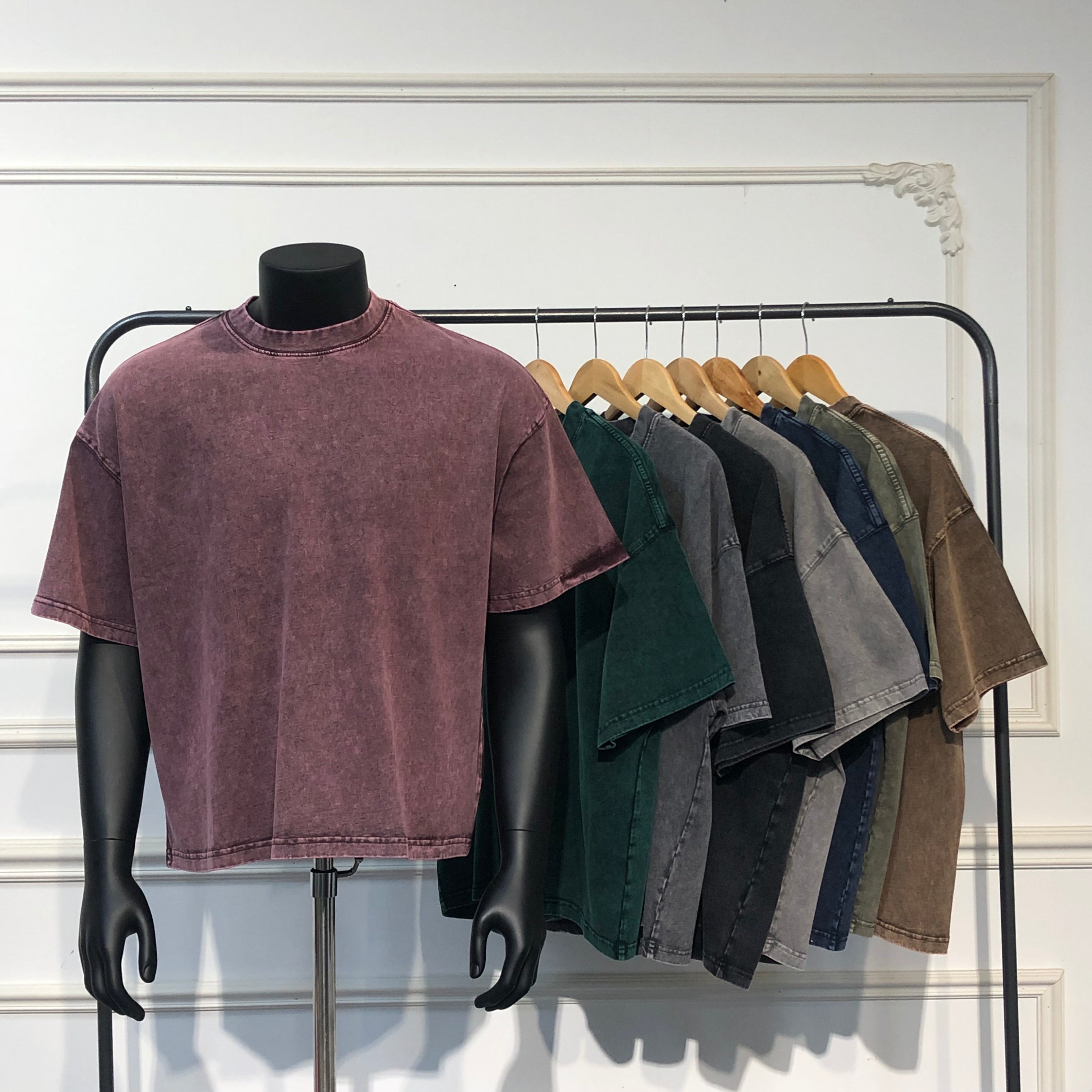 100% Cotton Washed Boxy Short Oversized Blank Screen Print Personalized Sublimation Heavyweight Streetwear Tshirt Print Printer