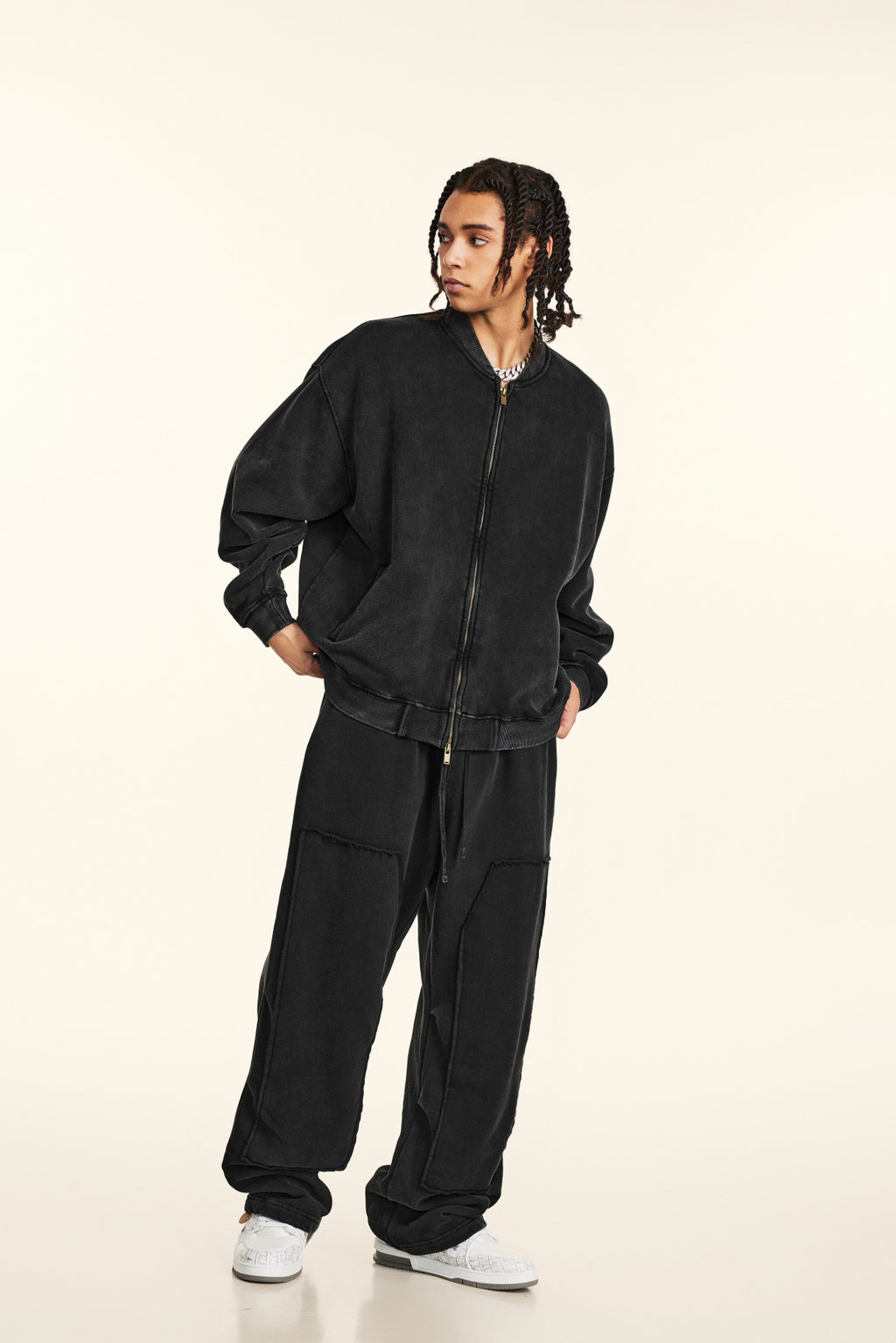 Manufacturer Hoodies Custom Puff Print High Quality Stand Colllar Heavy Weight Vintage Thick Zip up Hoodie