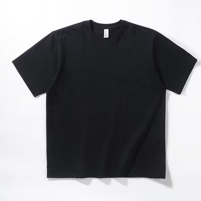 Wholesale Heavyweight Drop Shoulder Sublimation Streetwear Pure Color Heavy Cotton Round Neck High Quality Fashion T-shirts