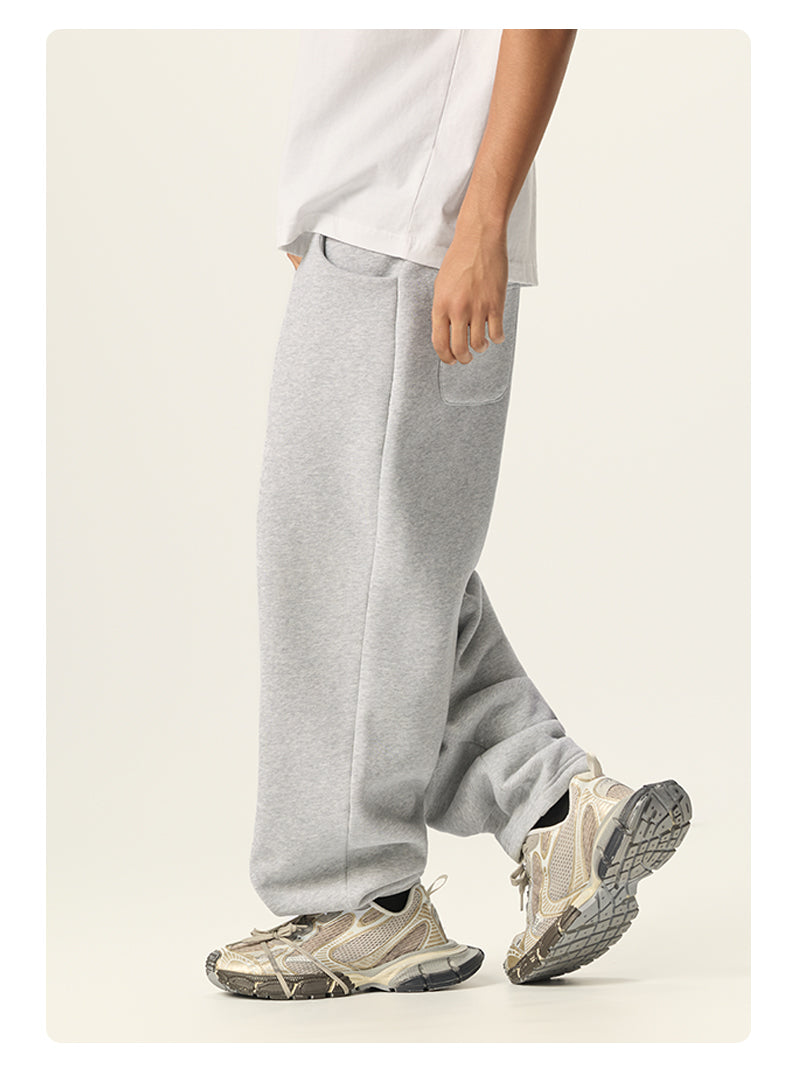 350g Heavyweight Sweatpants Custom logo Blank Polyester/Cotton High Quality Spring Streetwear Oversized Fleece Men's Sweatpants