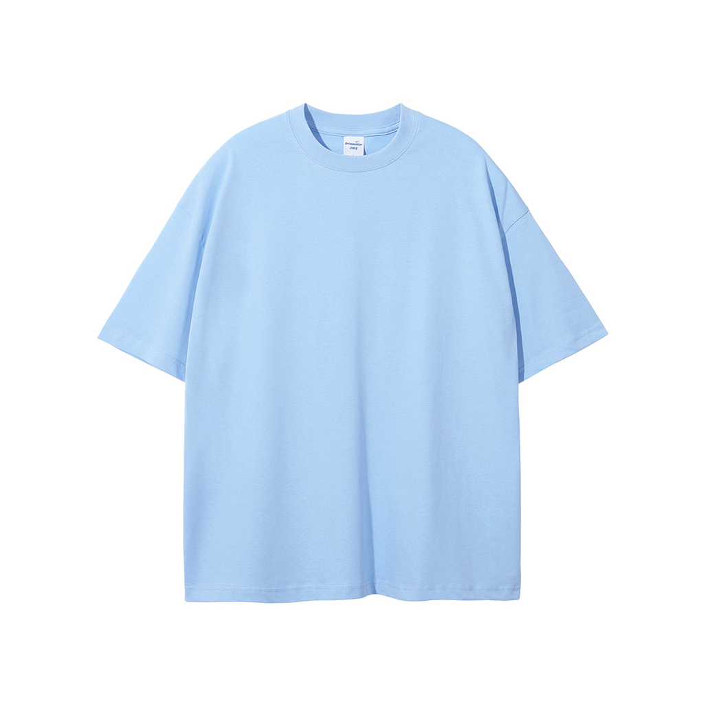Hot Selling High Quality T-shirt Drop Shoulder Pure Color Round Neck Custom logo Blank Streetwear Short Sleeve t Shirt for Men