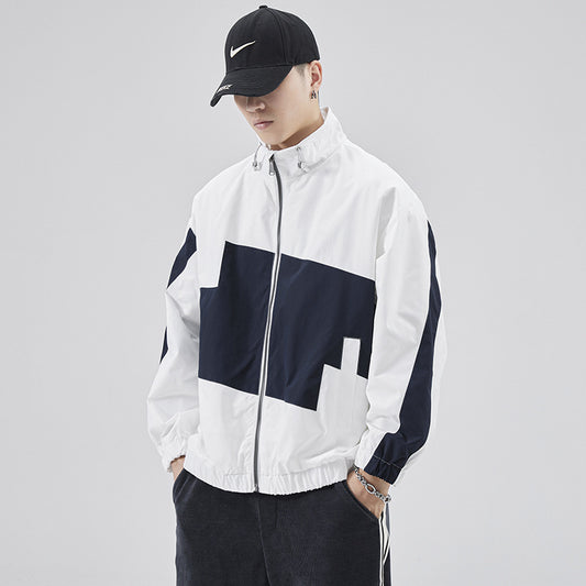 4 Color All Weather Jacket for Men Spring Autumn Style Trendy Brand Workwear Style Stand up Collar Sporty Jacket Casual Shirt