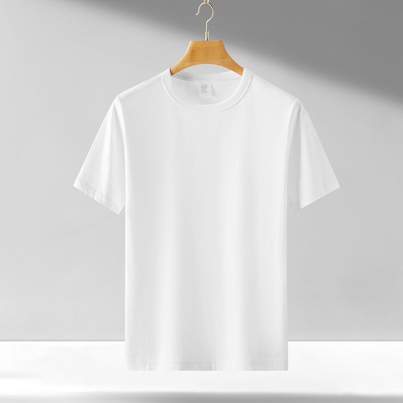 Customized Short Sleeved t Shir Pure Cotton Tshirt Round Neck Thick and Soft Suitable for Both Men and Women As Base Layer Shirt