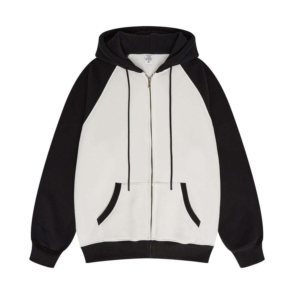 Heavyweight Manufacturer Hoodies Boxy Shoulder-crossing Color-blocked Fleece Loose Custom Puff Printing Fashion Hoodies