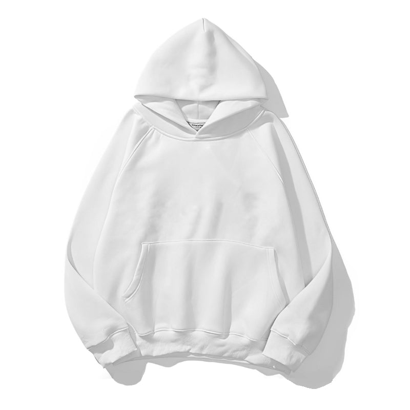Customized American Style Loose Fit Trendy Hoodie with No Drawstring Long Sleeved with a Hood Oversize High Quality Hoodie