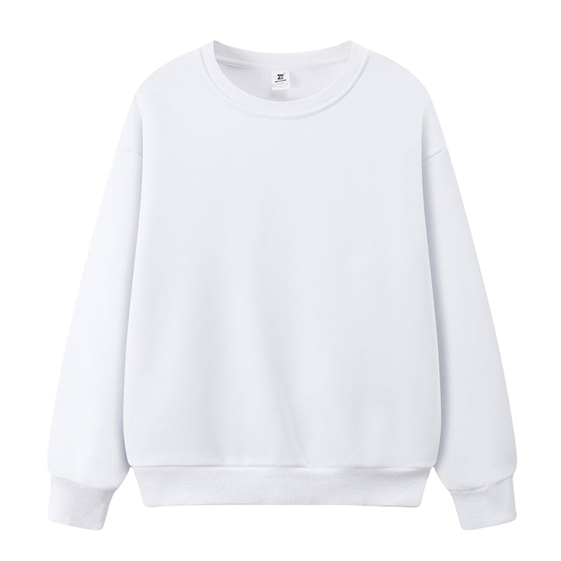 Wholesale Customized Sweatshirts Loose Sleeved Round Neck Sweatshirt Plain Tshirts for Printing Personalized American Style