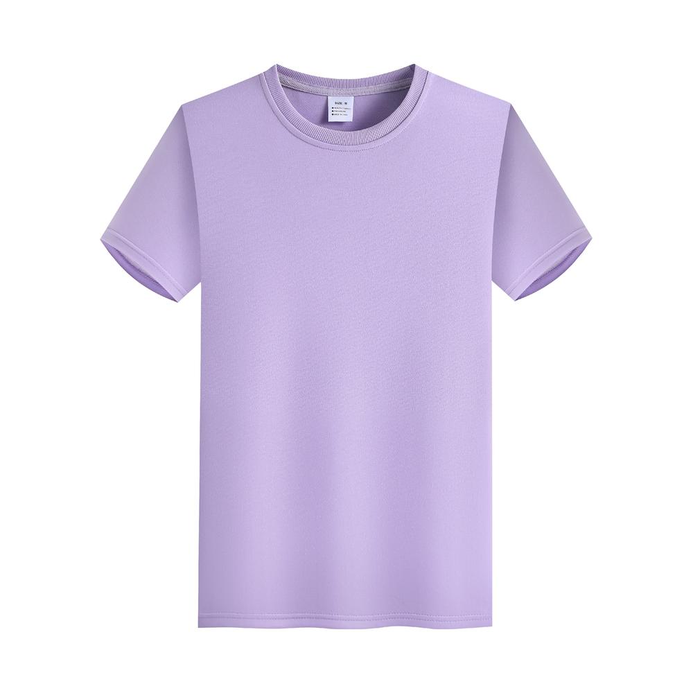 High Quality Blanks Customized 13 Color Short Sleeved T-shirt with Small Pom Pom Collar Personalized Design t Shirts Unisex