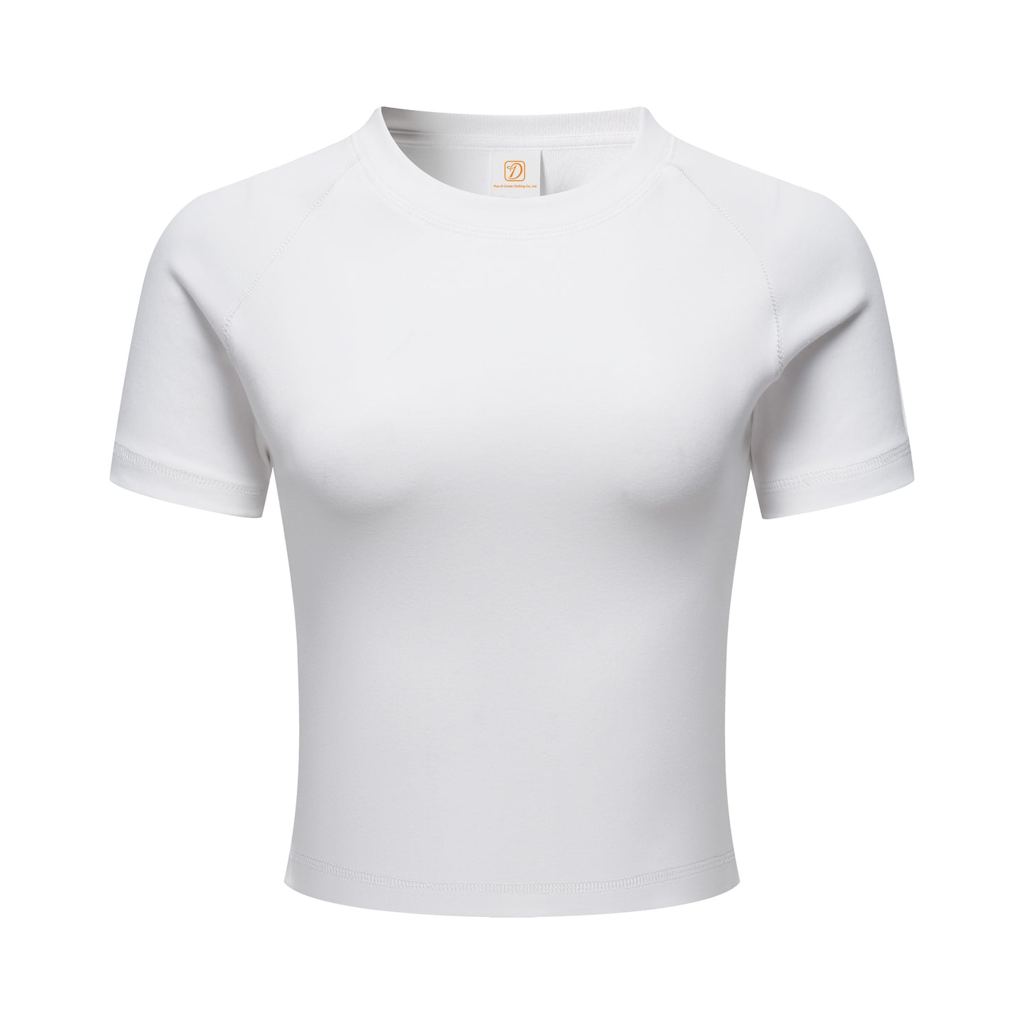 Custom logo Crop Top High Quality Blank Streetwear Short Sleeve Screen Print Heavy Weight Pure Color Fashion Ladies Tshirts