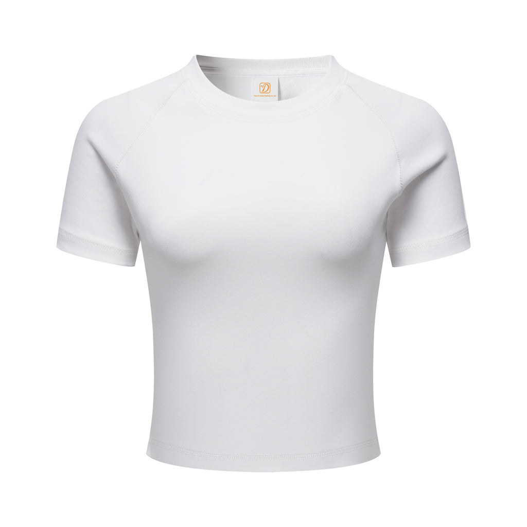 Cropped t Shirts Hot Girl with a Low Cut Short Sleeved Shirt High Quality t Shirt American Style Design t Shirt Printing Custom