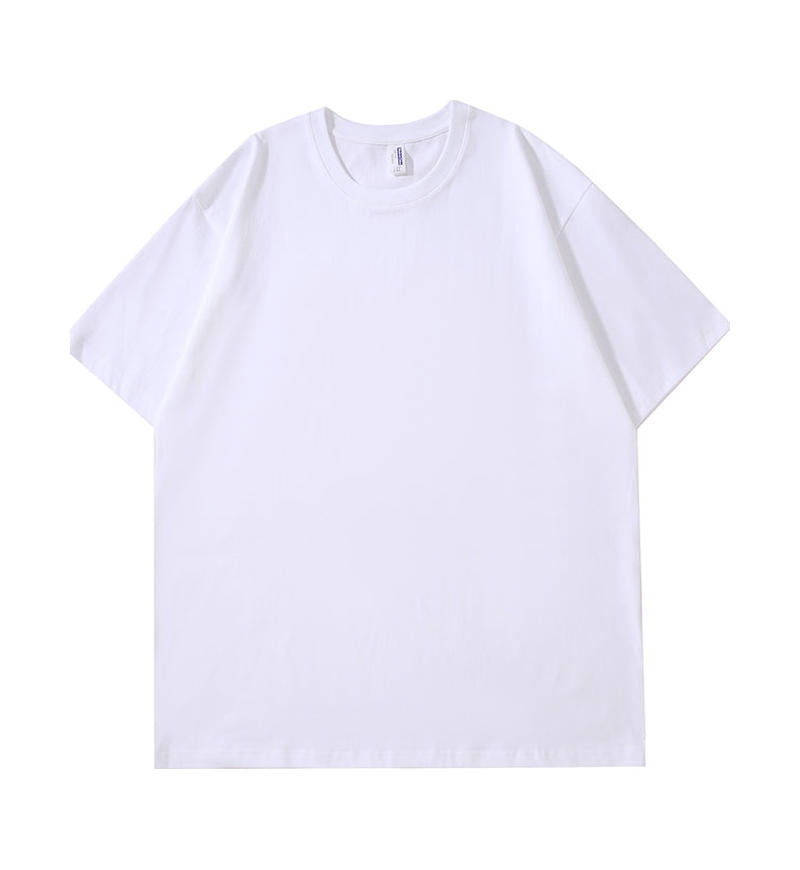 Plus Size Round Neck Heavy Cotton Streetwear Pure Color High Quality Drop Shoulder Wholesale Price t Shirts Printing