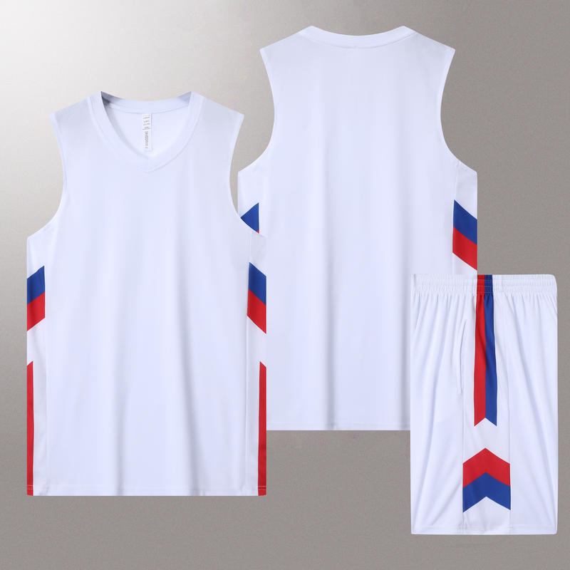 Customize Your Own Exclusive Design 5 Color Family Boy Girl V Neck Basketball Uniform Set with Double Net Fabric on the Surface