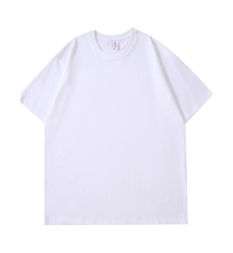 Wholesale Summer 9 Color Cotton Dropped Shoulder Round Neck T Shirt Eco-friendly Oversize Unisex High Quality Customized