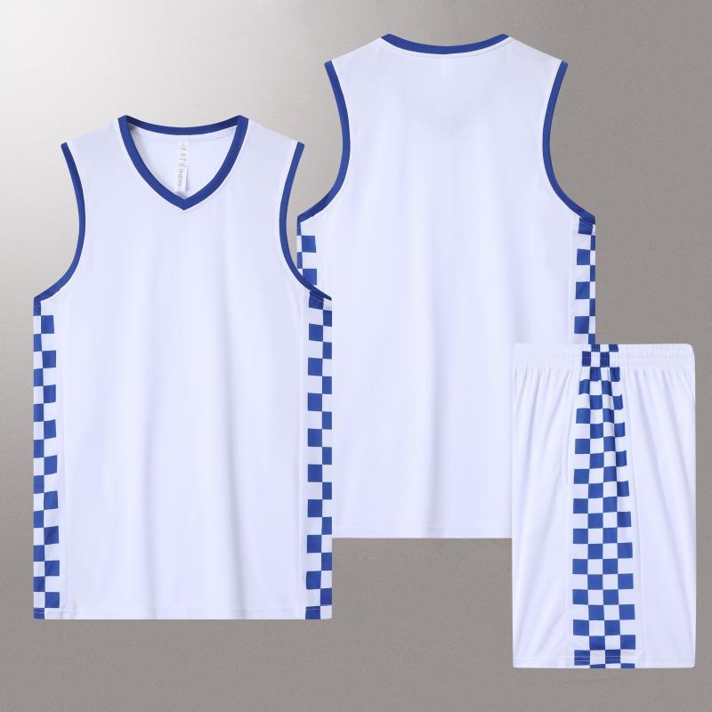 American Style Customized 3 Color Men's and Women's V Neck Basketball Uniform Set Basketball Jacquard Fabric High Quality Suit