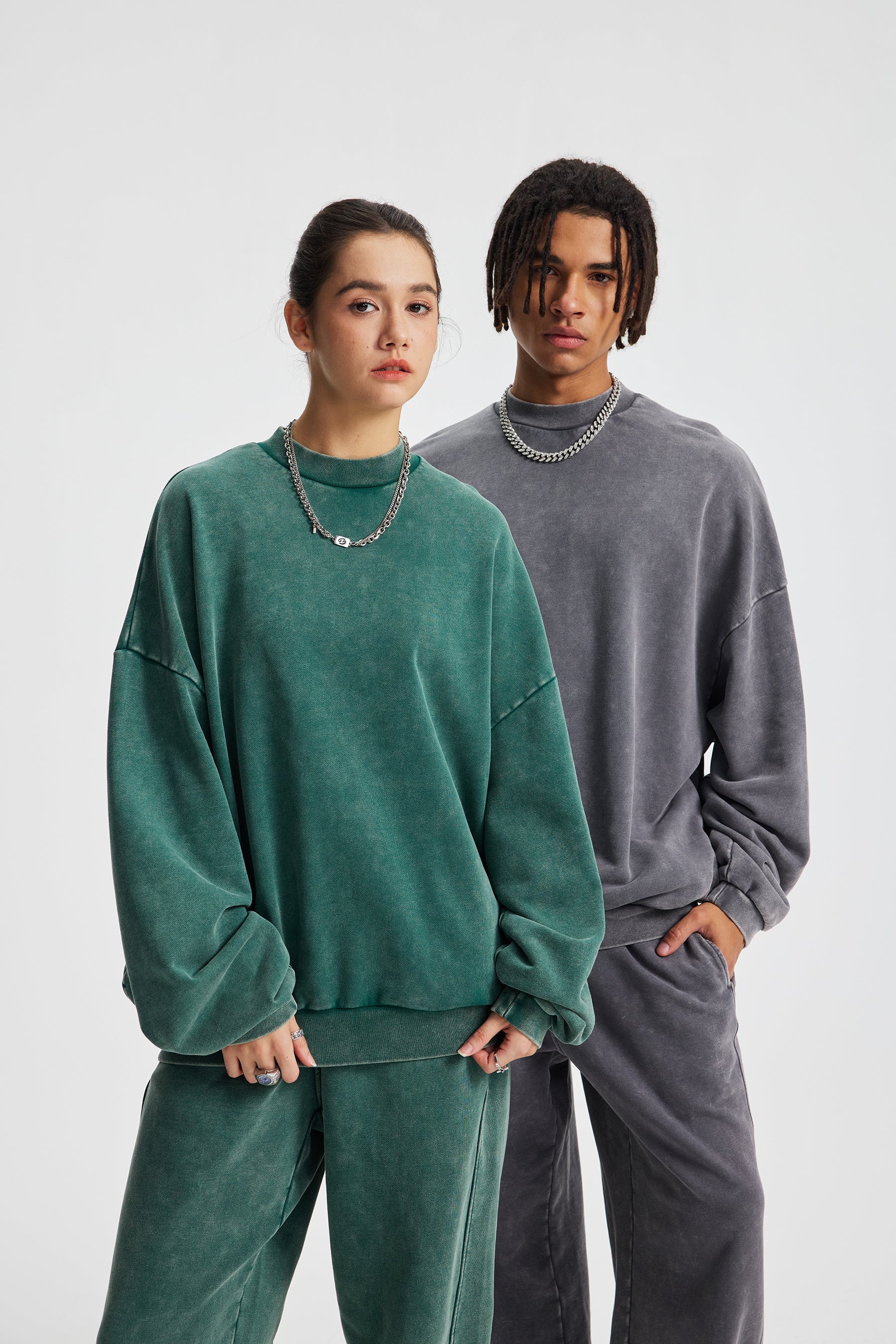 Heavyweight Hoodie 100% Cotton Custom Vintage Crewneck High Quality Waxing Printing Acid Washe Men's Hoodies & Sweatshirts