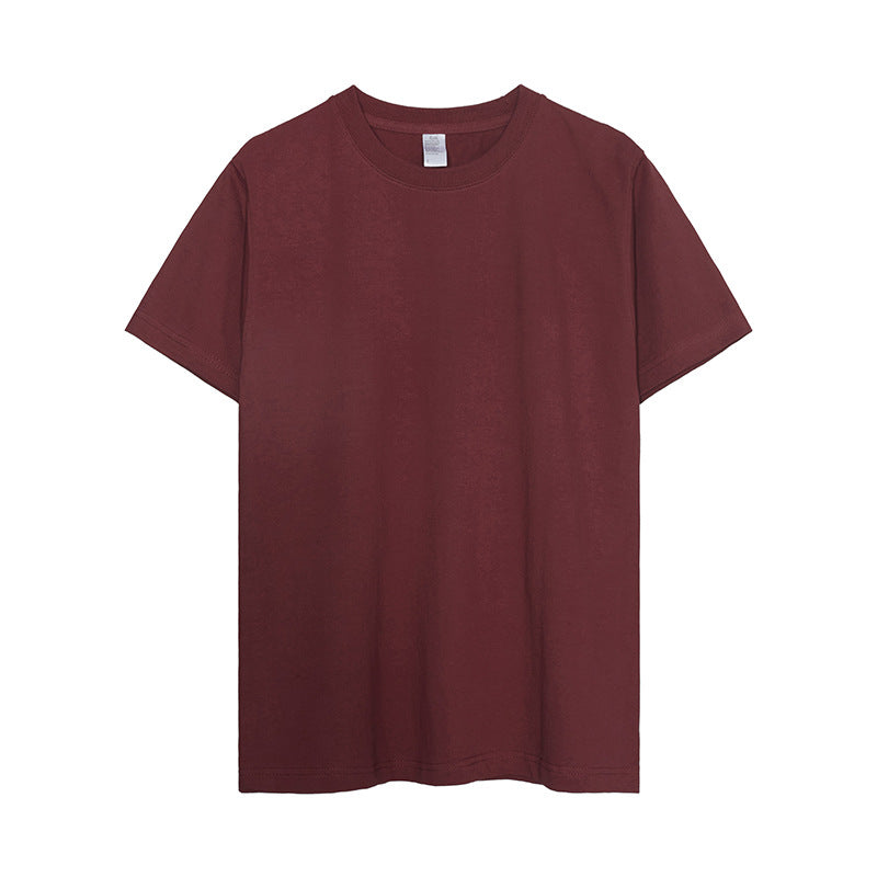 13 Color 300g Pure Cotton Japanese Heavyweight American Retro Solid Color Round Neck Seamless T Shirt for Both Men and Women
