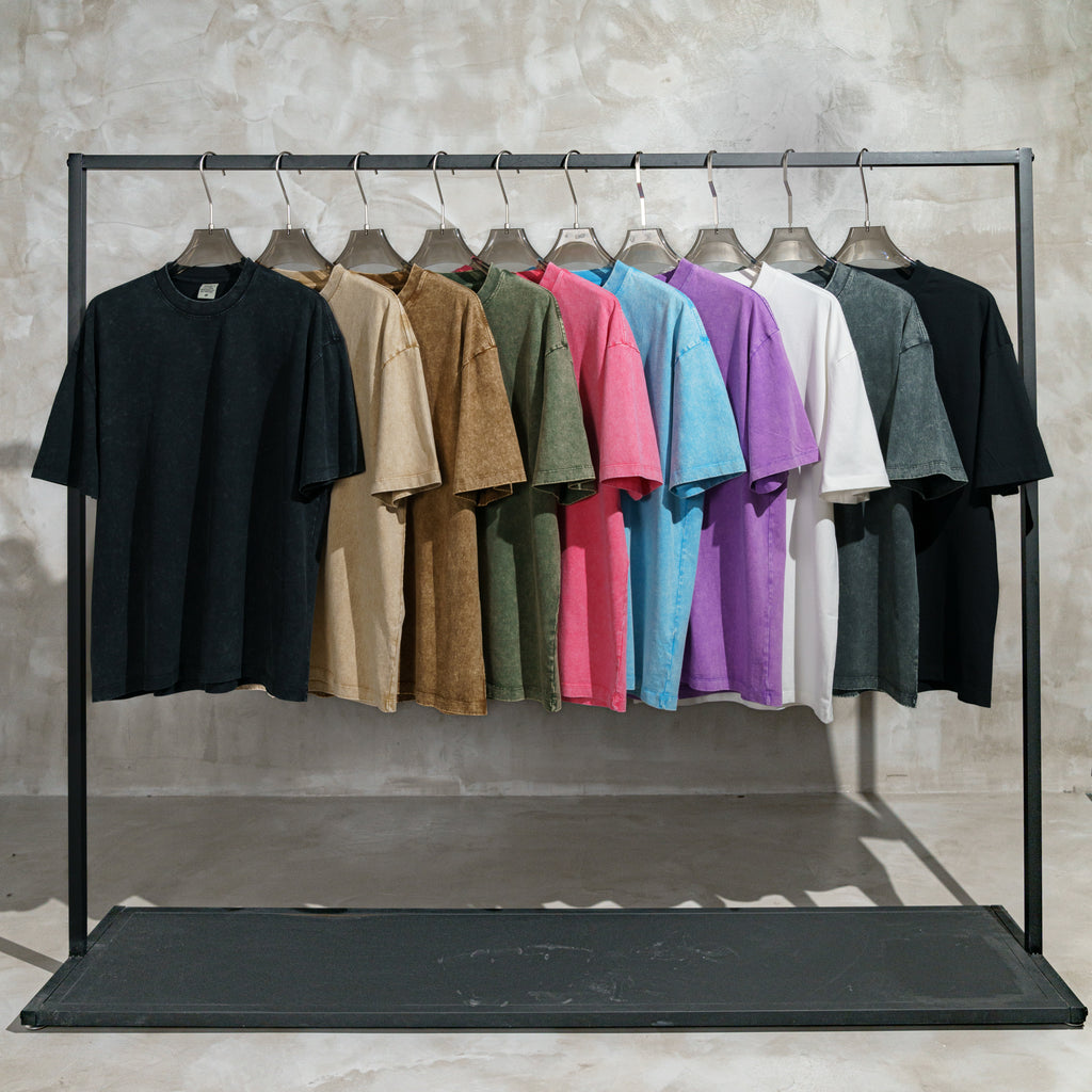 Heavyweight Wax Printing Washed High Quality Round Neck Sublimation Heavy Cotton Drop Shoulder Short Sleeve Loose T-Shirts