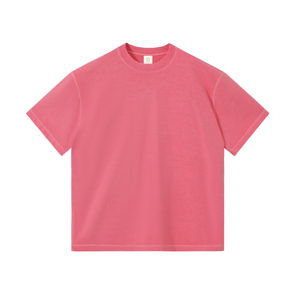 t Shirt Manufacturer Black Basic Streetwear Customized Distressed High Quality Pure Color Plus Size Men's Drop Shoulder t Shirt