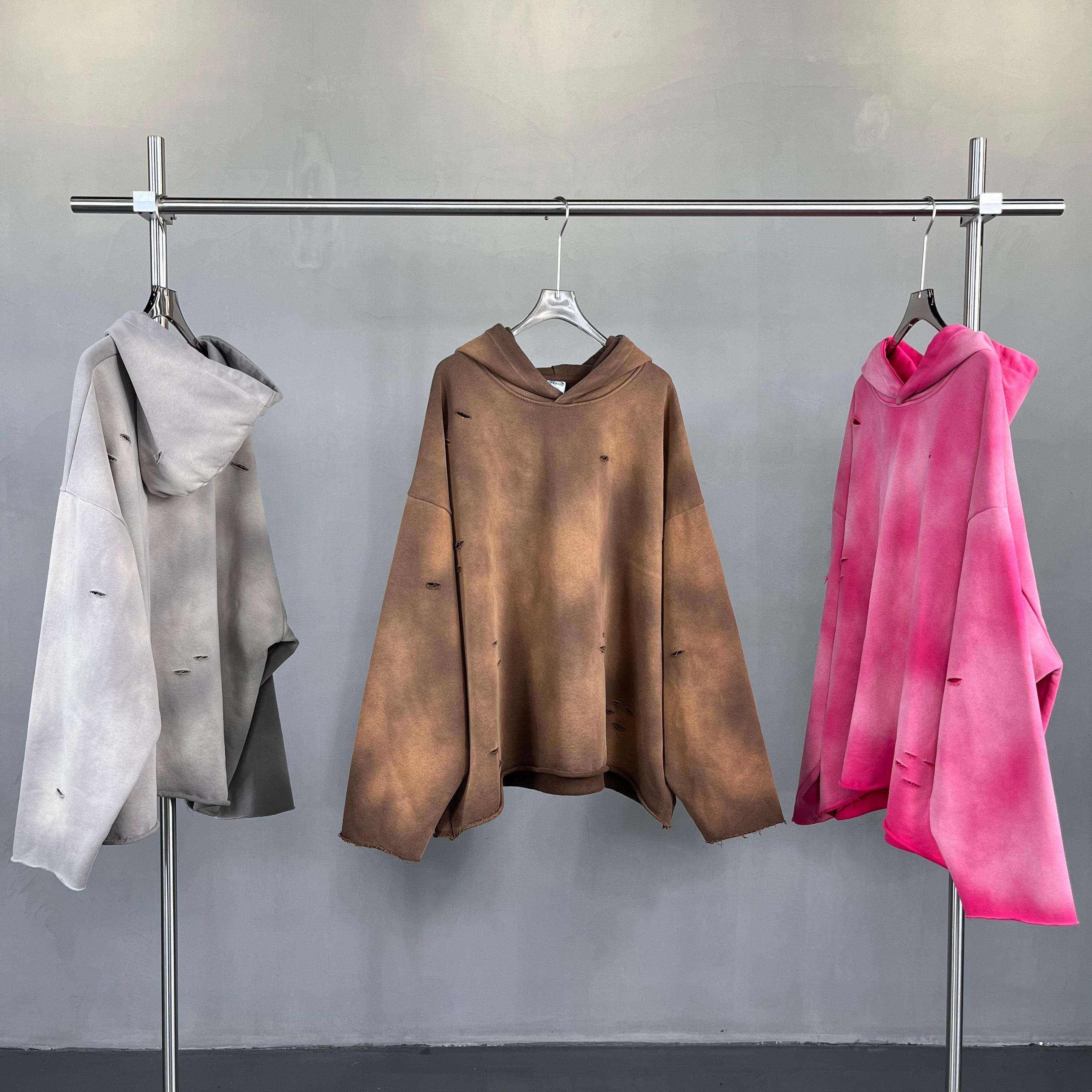 Unisex High Quality Custom Sublimation Thick Oversize Vintage Washed Fashion French Terry Hoodie