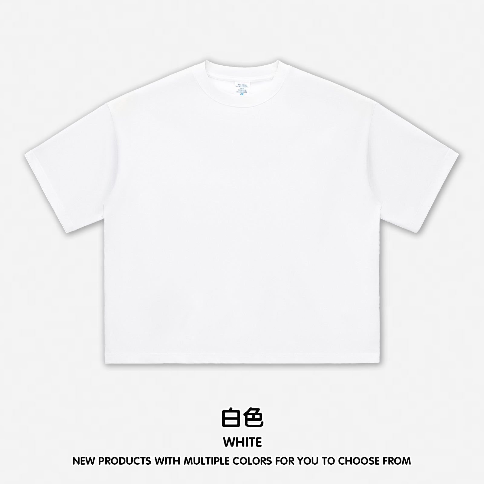 100% Cotton Boxy Loose T-short Unisex Custom logo Streetwear Drop Shoulder Unisex High Quality Round Neck Tshirt for Men Women