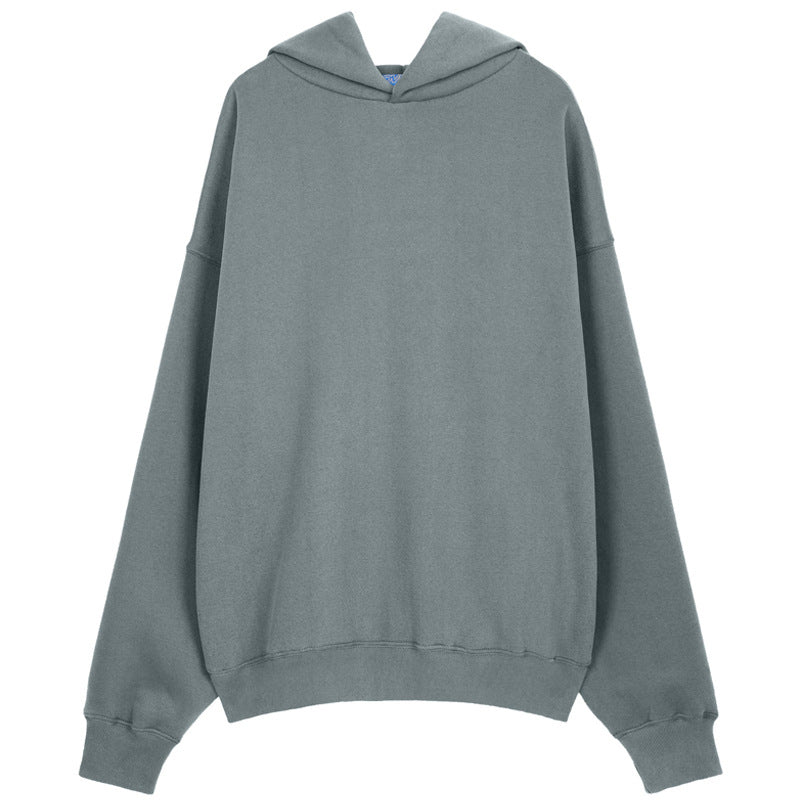 Available Customized Hoodies 4 Color Oversized Loose Fitting Padded Pullover with No Drawstring at the Collar Plain for Printing