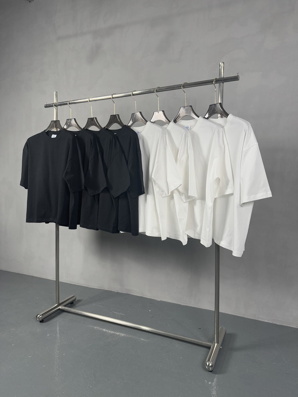 100% Cotton Boxy Loose T-short Unisex Custom logo Streetwear Drop Shoulder Unisex High Quality Round Neck Tshirt for Men Women