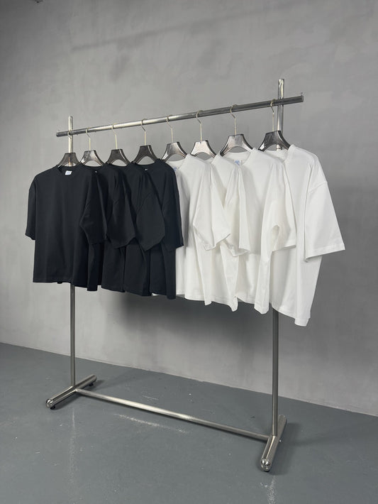 Boxy t Shirts Loose Fashionable Short Style High Quality Custom Pure Color Round Neck Cotton t Shirtplain Tshirts for Printing