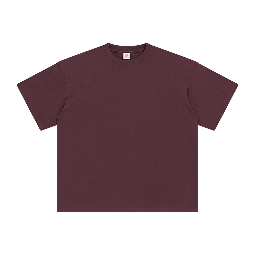 Wholesale Tshirt Oversized High Quality Men's T-shirts Basic Drop Shoulder Heavy Cotton Streetwear Loose Short Sleeve T-shirt