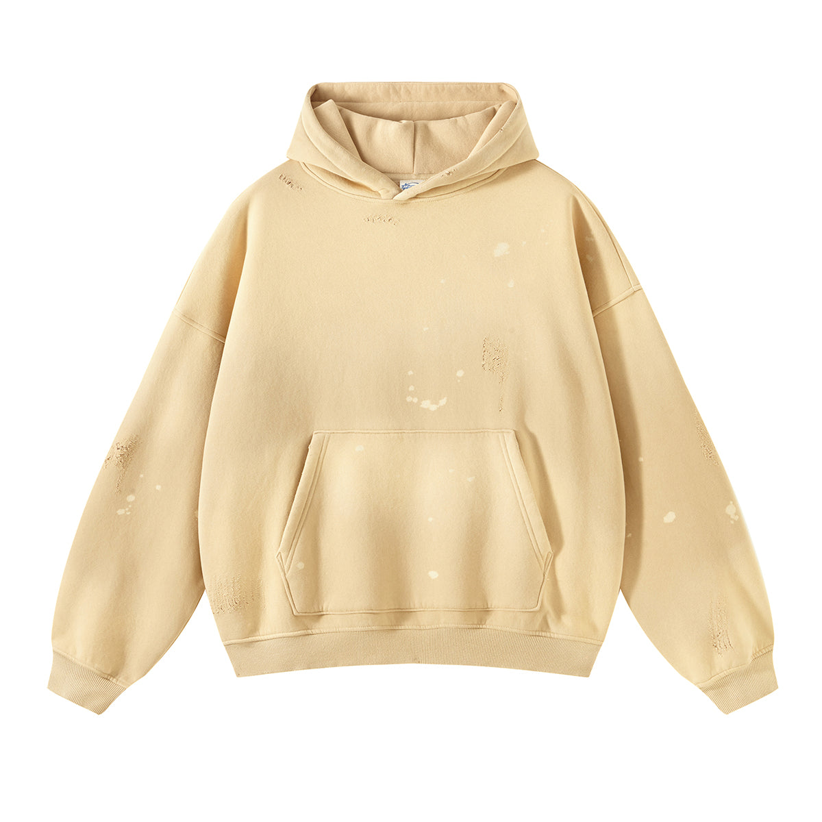 Manufacturers Washand bleach Sweatshirt with Spray Dye and Edge Grinding Process for an Aged Look High Quality Couple Hoodies