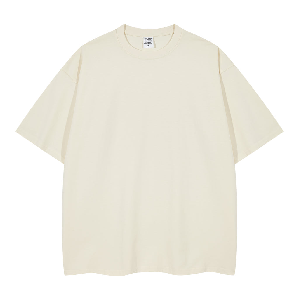 100% Cotton Drop Shoulder T-shirt Streetwear Men's Wholesale Embroidery logo Wholesale High Quality Round Neck Fashion T-shirt