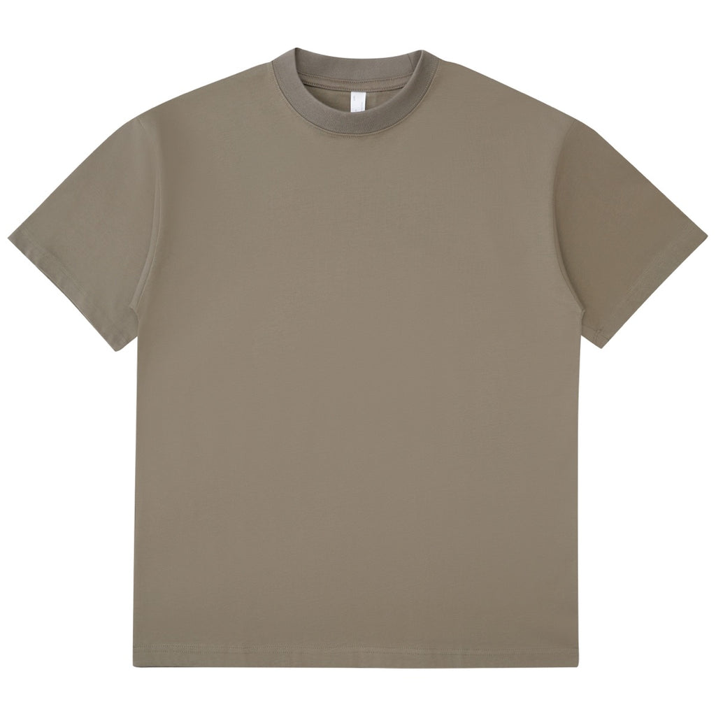 250g 100% Cotton T-shirt High Quality Loose Pure Color Custom Design Puff Printing Embroidery logo Heat Transfers for T-shirts