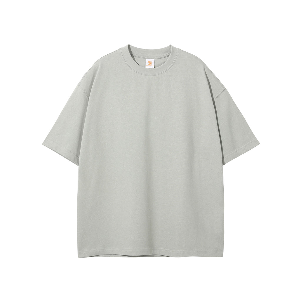 High Quality 100% Cotton Loose Short Pure Color Sublimation Streetwear Puff Print Drop Shoulder Heat Transfers for T-shirts