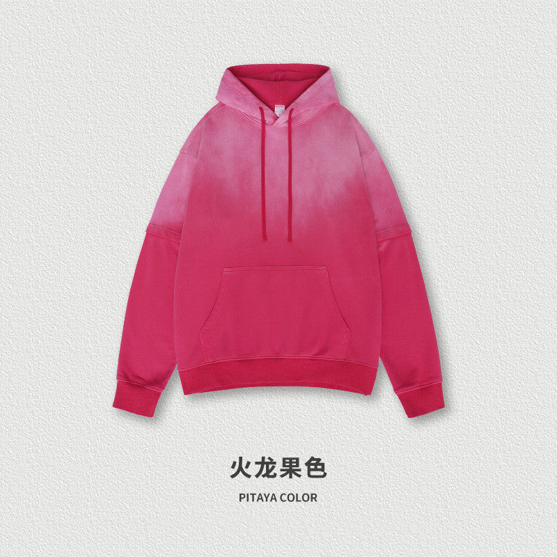 100% Cotton Terry Fake Two Piece Oversized Heavyweight Washed Custom Puff Print High Quality Drop Shoulder Hoodie