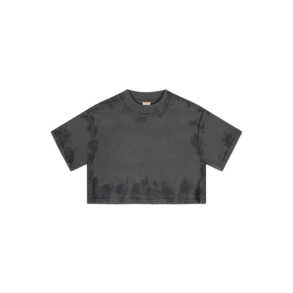 Oem Summer Version Loose Fitting Cotton Casual Brand T-shirt Muddy Aged Short Sleeved Crop Top with Exposed Neckline Plain Esign
