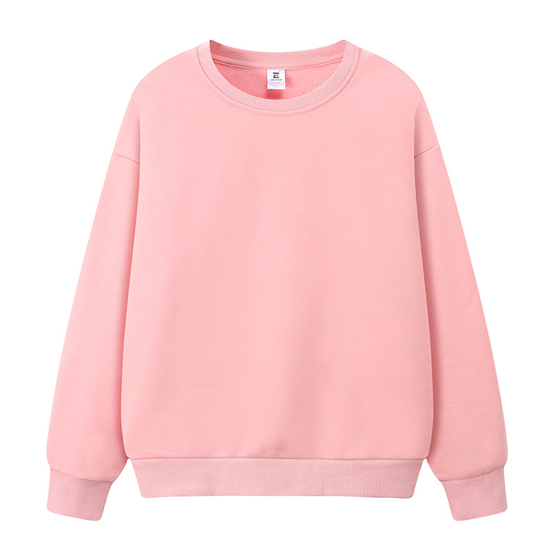 Wholesale Customized Sweatshirts Loose Sleeved Round Neck Sweatshirt Plain Tshirts for Printing Personalized American Style