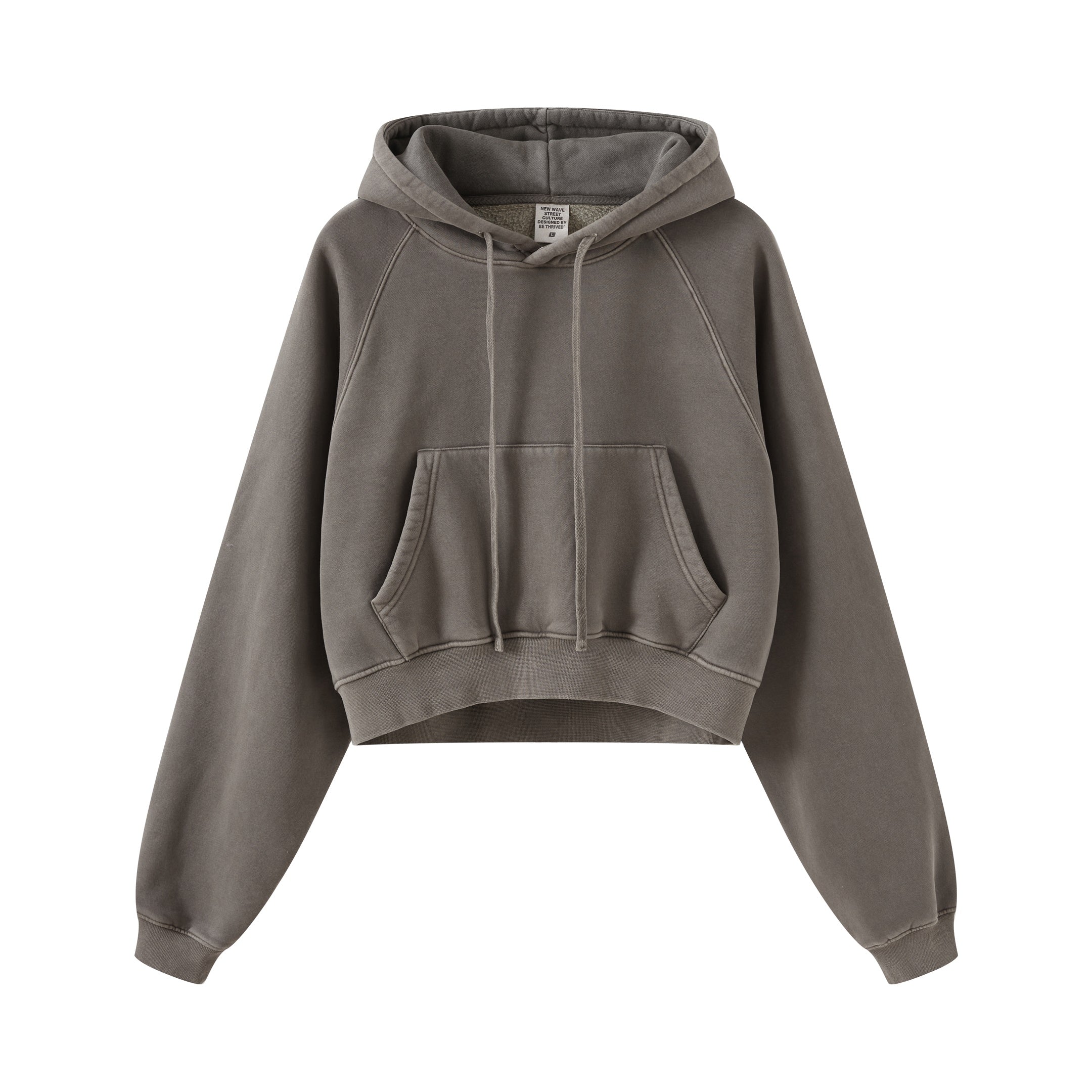Custom Vintage Washed Streetwear Crop Top High Quality Sublimation Fashion Wholesale Hoodies Women's Hoodies Sweatshirts