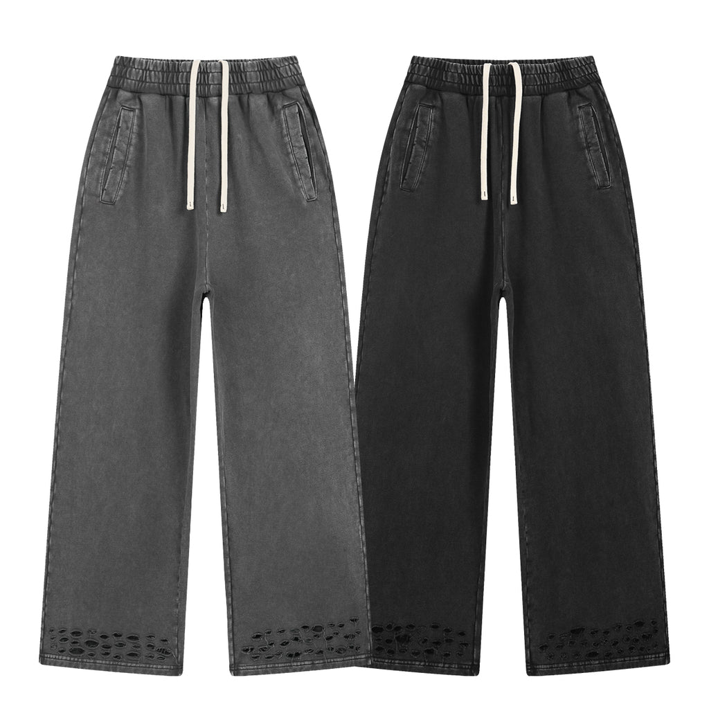 Wholesale Loose Heavy Cotton Sweatpants High Quality Streetwear Custom Puff Printing Fashion Design Sport Blank New Style Pants