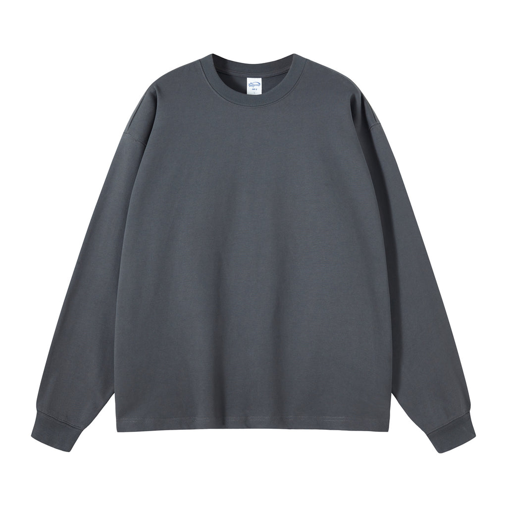 High Quality T-shirt Heavyweight Drop Shoulder Custom 100% Cotton Streetwear Round Neck New Design Wholesale Long Sleeve T-shirt