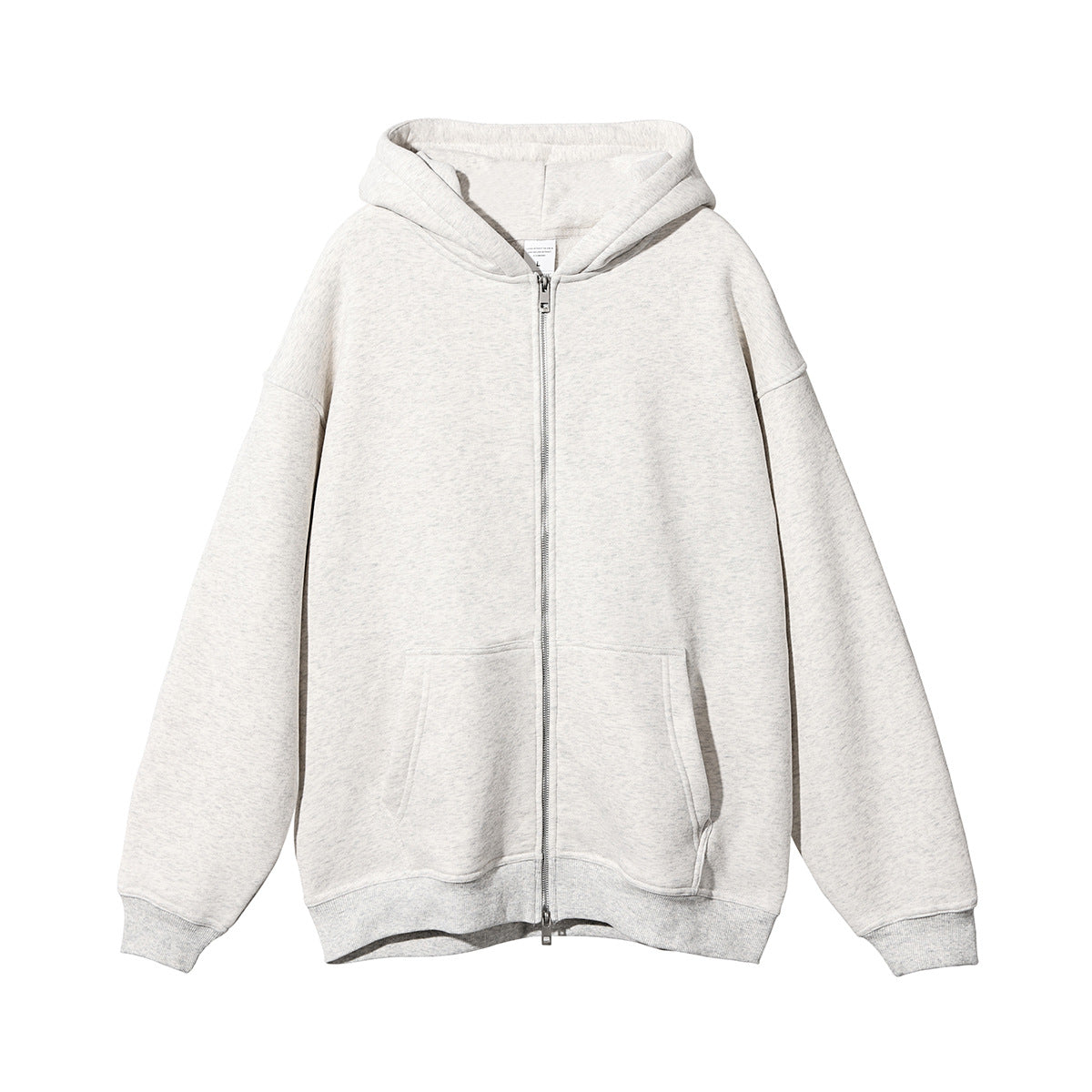 Oem Customized Wholesale 8 Color un Capped Rope Double Headed Zipper Sweatshirt Oversized Cropped Men Hoodies High Quality