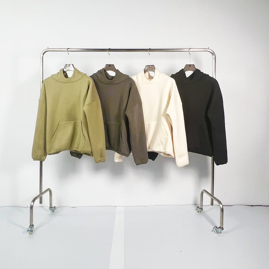 Manufacturer Hoodies Best Price Custom Heavyweight 400Gsm Kanye's Style Short High Quality Hoodies Sweatshirts