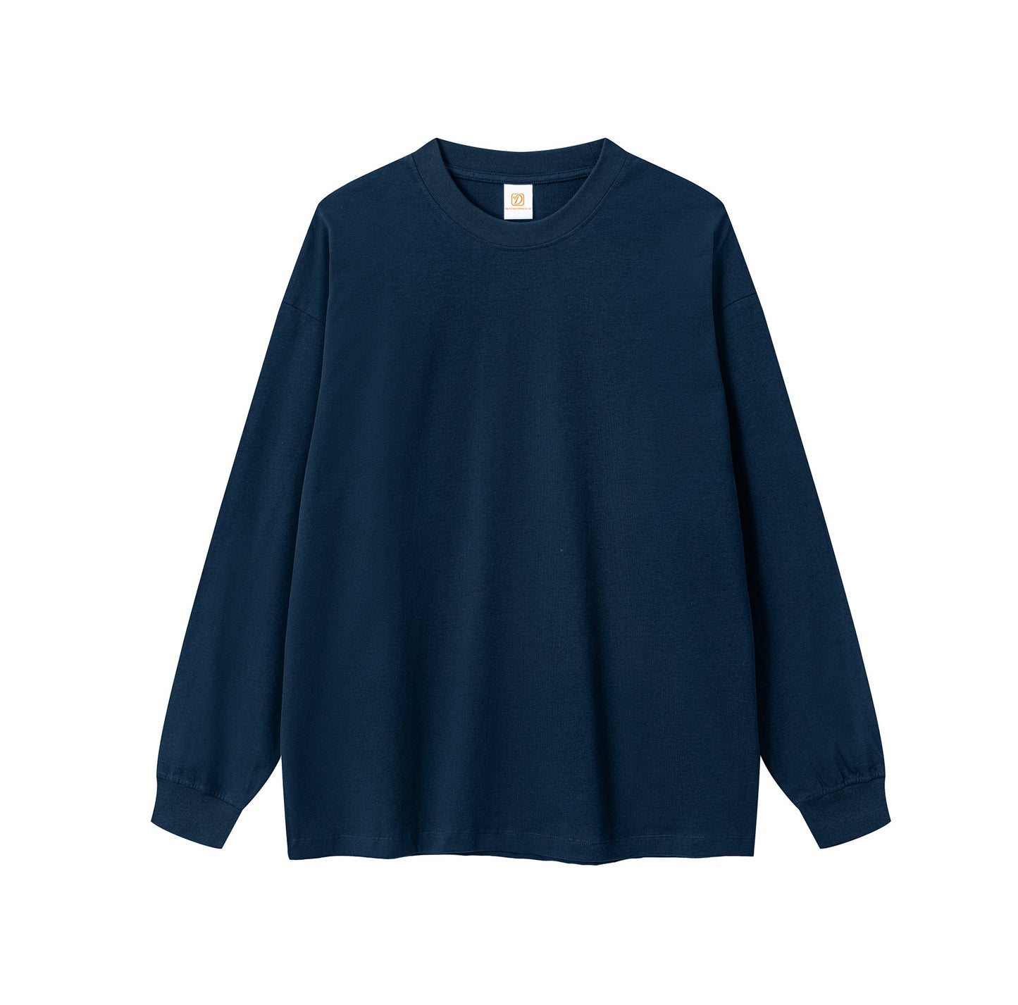 Streetwear T-shirt Loose High Quality Sport Round Neck Custom logo Pure Color Blank New Design Long Sleeve Personalized T-shirt